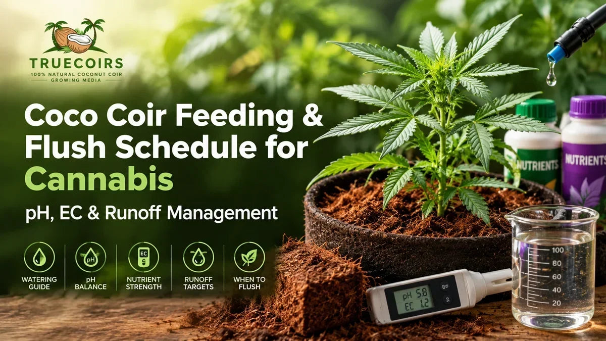 Coco Coir Feeding & Flush Schedule for Cannabis: pH, EC & Runoff