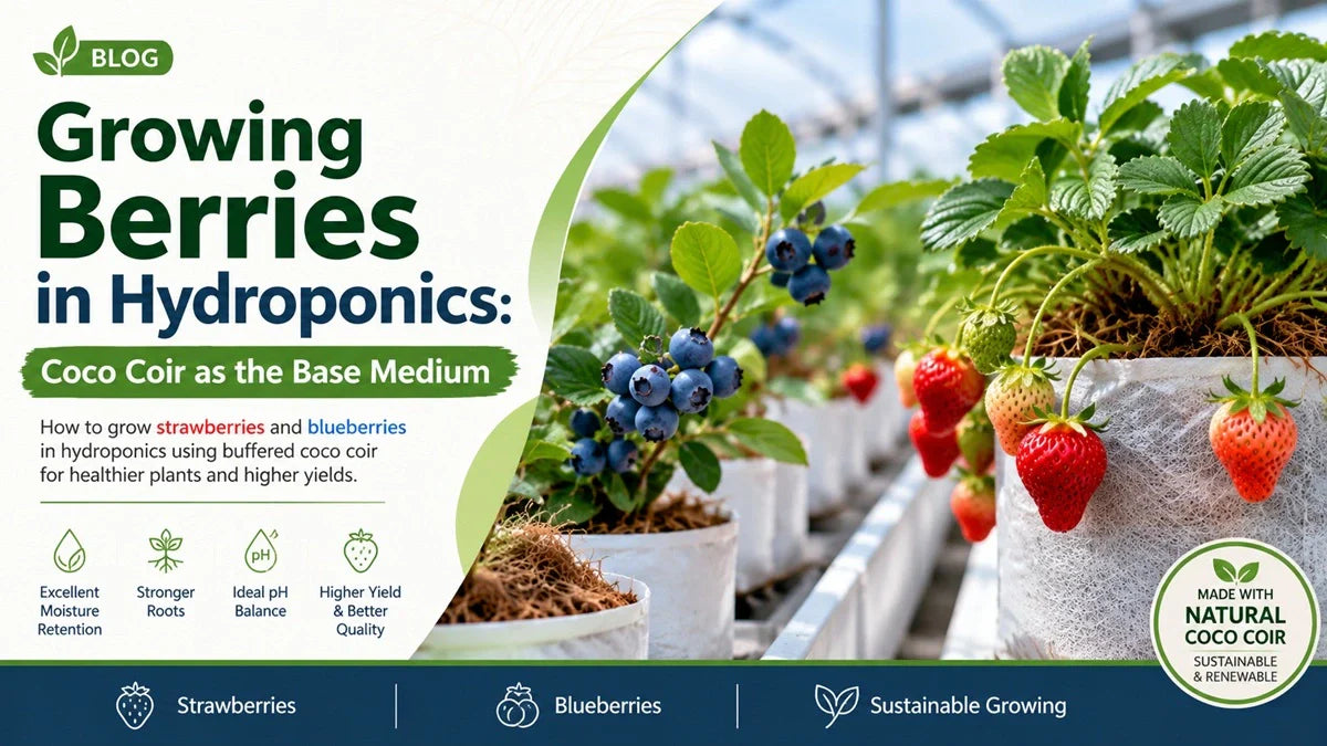 Growing Berries in Hydroponics: Coco Coir as the Base Medium