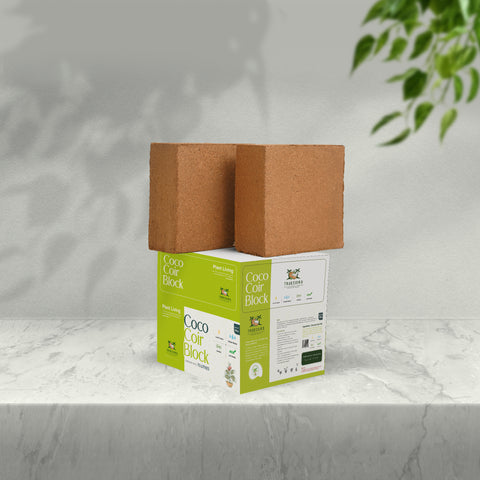 100% Natural and Organic Coco Coir /Pith Compressed Blocks - Pack of 2 or Pack of 4 High Expansion (70 to 75 Liters) Coco Soil Medium - OMRI Listed -10 LB