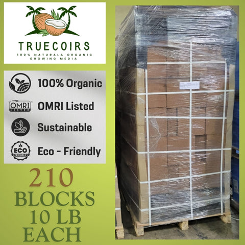 1 Pallet of 10LB/5KG Coco Coir Block - Expands upto 18 Gallons each- Ideal Organic Growing Media & Soil Amendment, Low pH