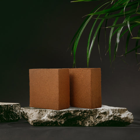 100% Natural and Organic Coco Coir /Pith Compressed Blocks - Pack of 2 or Pack of 4 High Expansion (70 to 75 Liters) Coco Soil Medium - OMRI Listed -10 LB