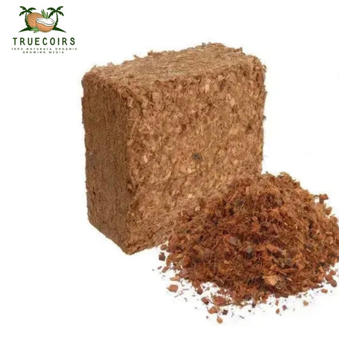 100% Natural and Organic Coco Coir Chunks Compressed Blocks - High Expansion (70 to 75 Liters) Coco Soil Medium - OMRI Listed -10 LB