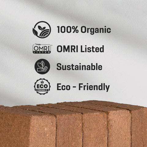 Premium Coco Coir Bricks 1.4LB(650 grams) Each (5 Pieces) 2 Pack -Organic, High Expansion Soil for Indoor & Outdoor Potting Plant ,Herbs, Worm Composting ,Gardening.