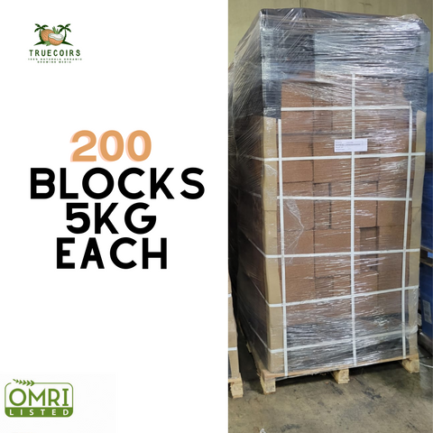 Bulk coco coir chunks for retail supply