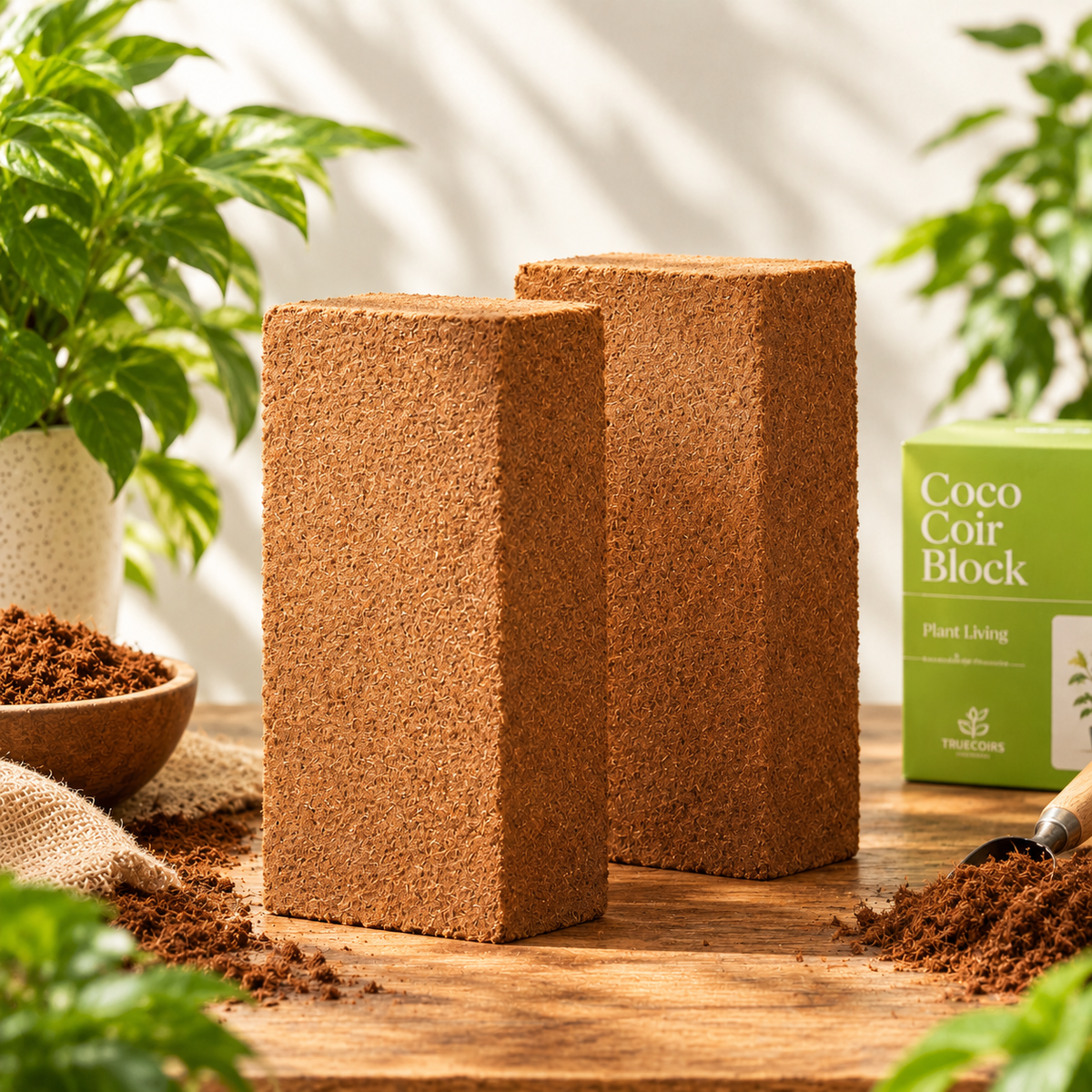 Coco Coir Bricks 1.4LB (650 grams each) 2 pcs
