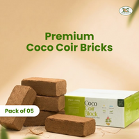 Coco Coir Bricks  1.4LB (650 grams Each Brick), 5 Pieces