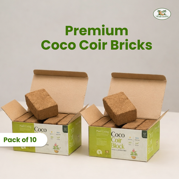 Coco Coir Bricks  1.4LB (650 grams Each Brick), Pack of 2