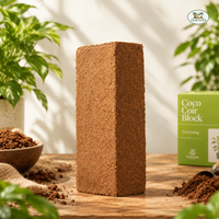 Coco Coir Bricks  1.4LB (650 grams Each Brick), Pack of 2