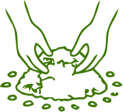 Break Apart With Your  Hands Until Light & Spongy.