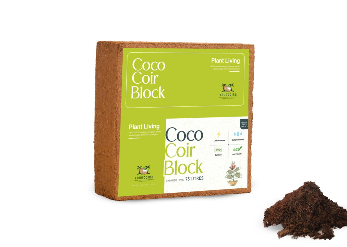 Premium Organic Coco Coir Block 10 LB | 70–75L Expansion– TrueCoirs
