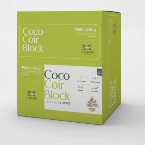 100% Natural and Organic Coco Coir /Pith Compressed Blocks - Pack of 2 or Pack of 4 High Expansion (70 to 75 Liters) Coco Soil Medium - OMRI Listed -10 LB