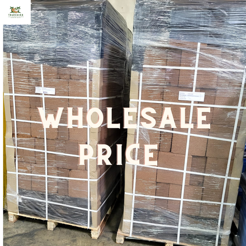 Pallet of 5kg coco coir chunks wholesale
